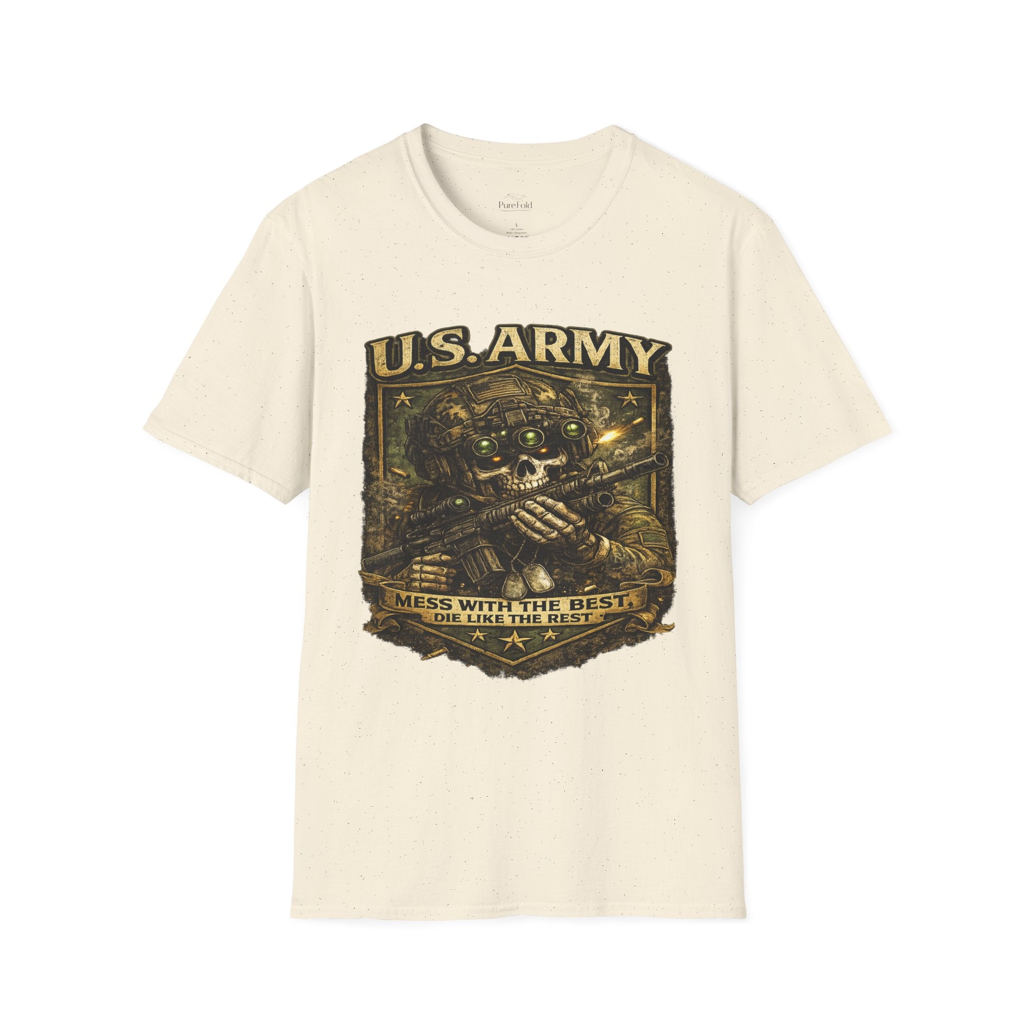 U.S. Army Skull Soldier T-Shirt | Military Combat Rifle Design
