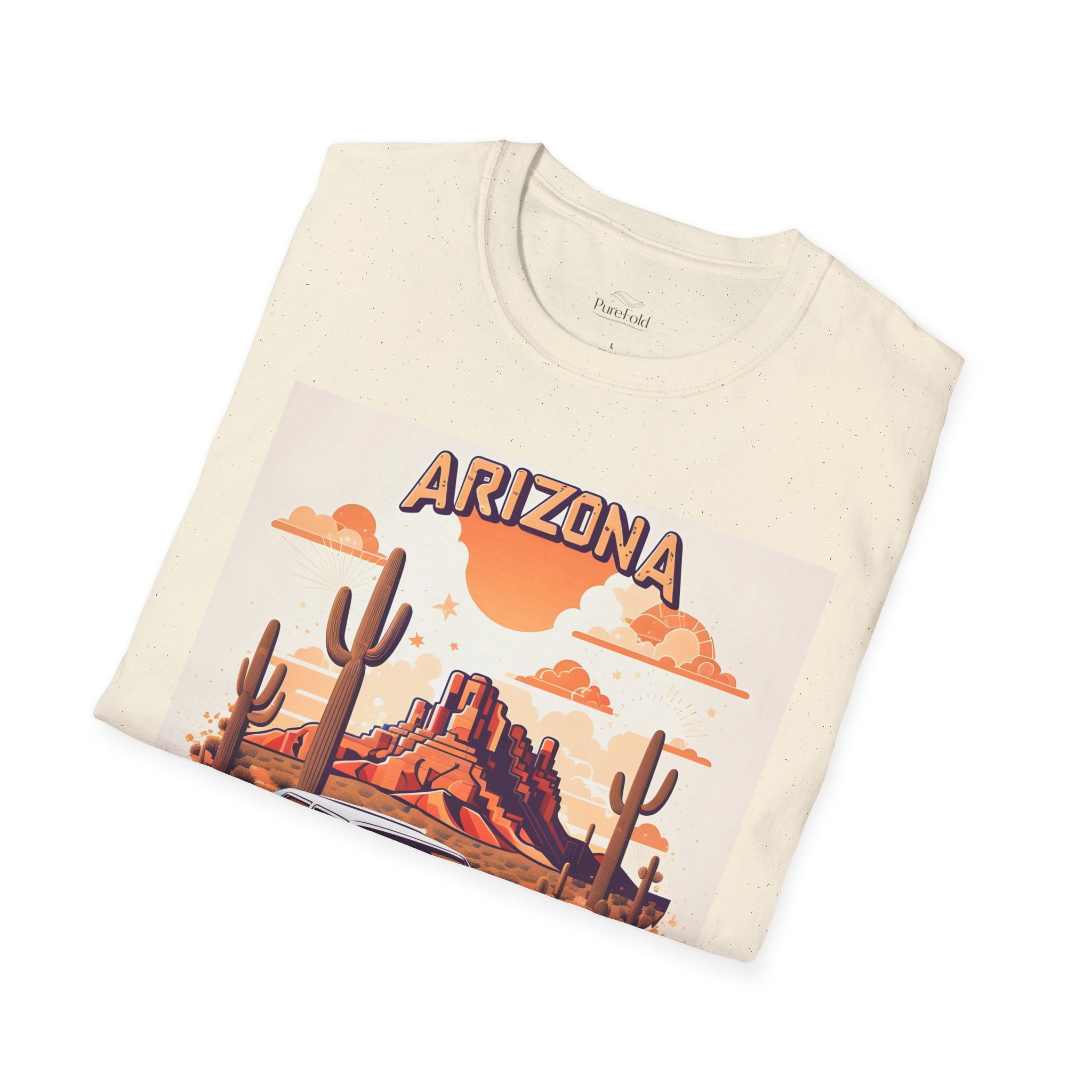 Arizona Desert Vintage Car T-Shirt | Cactus Southwest Roadtrip Tee