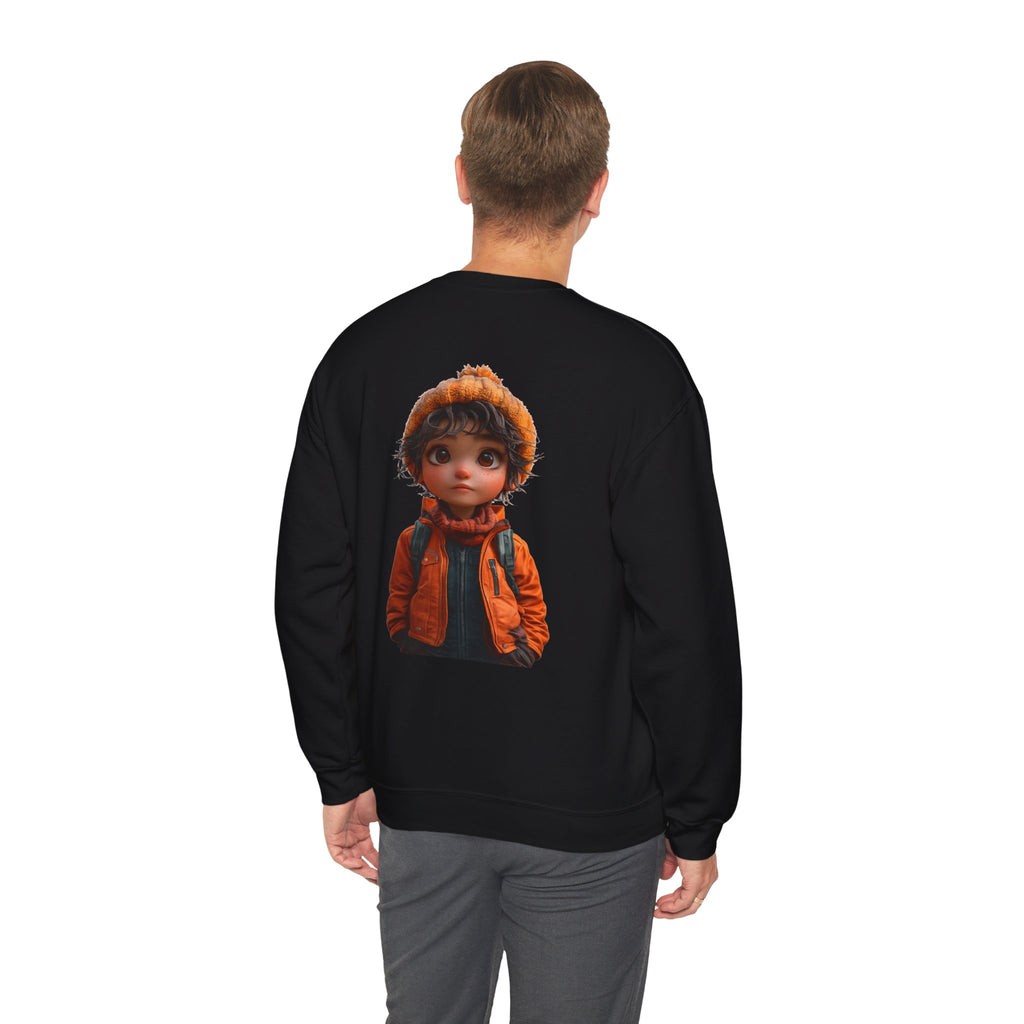 Crewneck Sweatshirt — “Find Your Way” Cute Doll Graphic Back Print