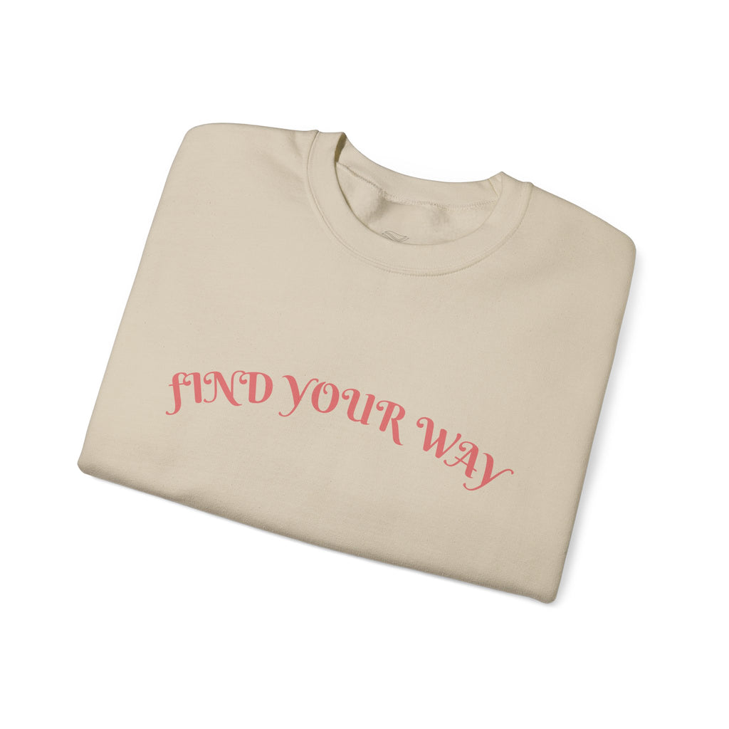 Crewneck Sweatshirt — “Find Your Way” Cute Doll Graphic Back Print
