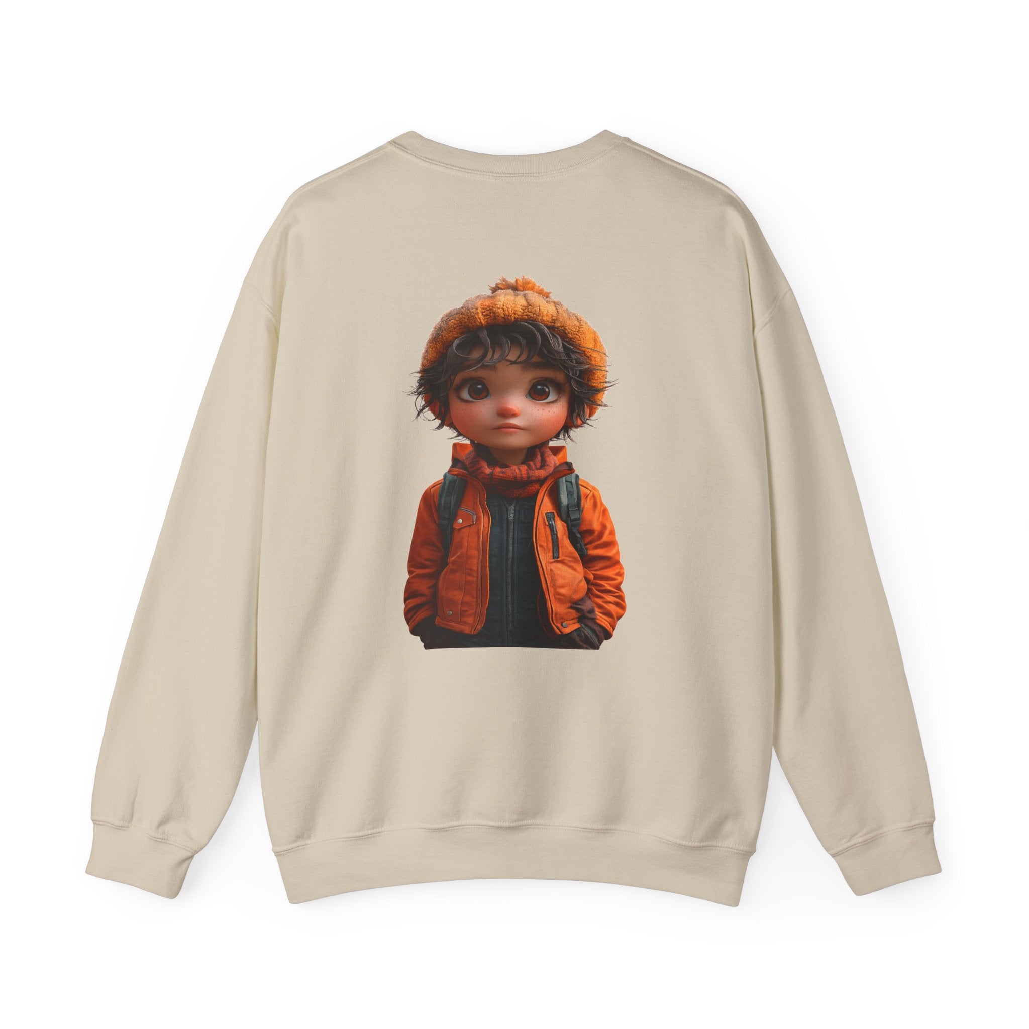 Crewneck Sweatshirt — “Find Your Way” Cute Doll Graphic Back Print