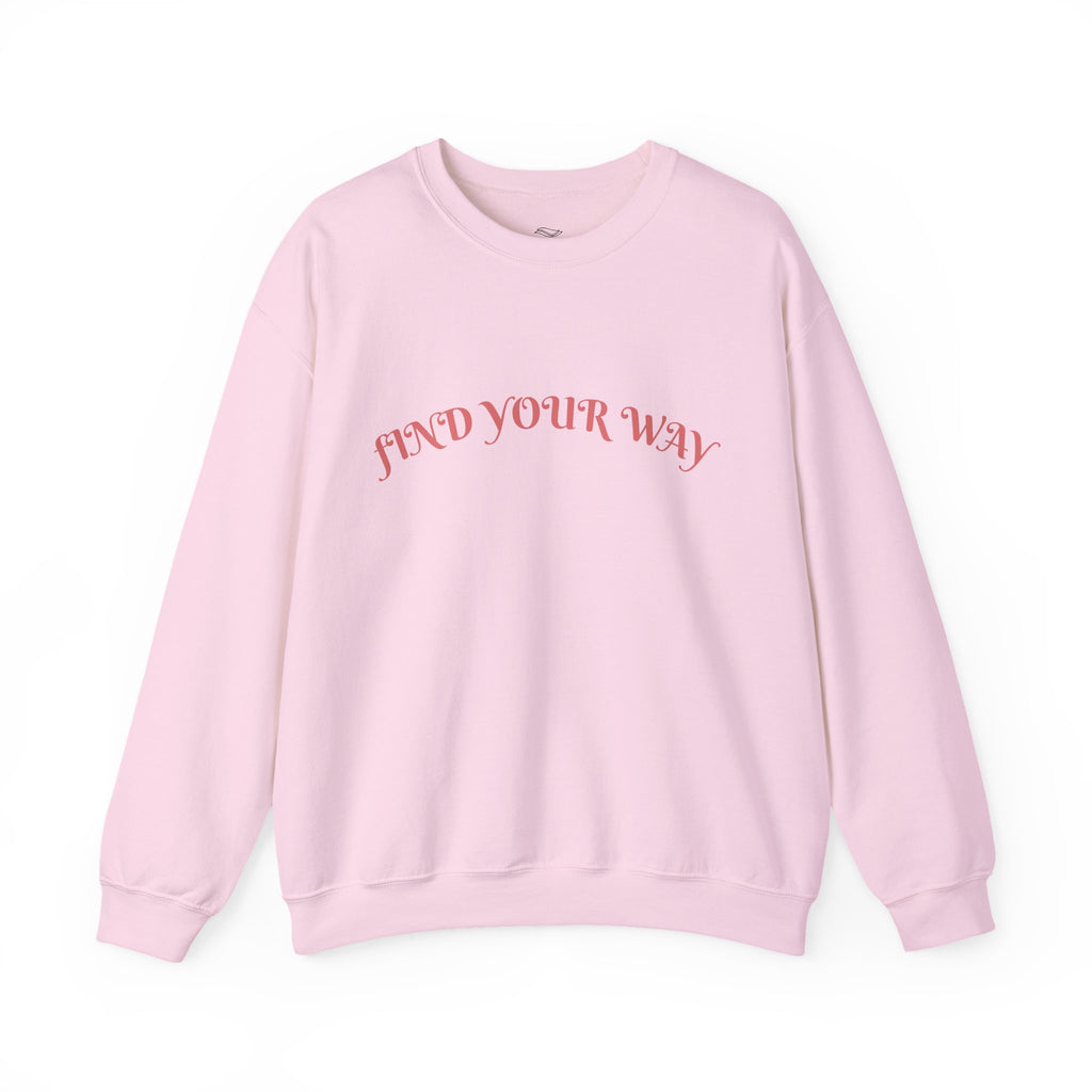 Crewneck Sweatshirt — “Find Your Way” Cute Doll Graphic Back Print