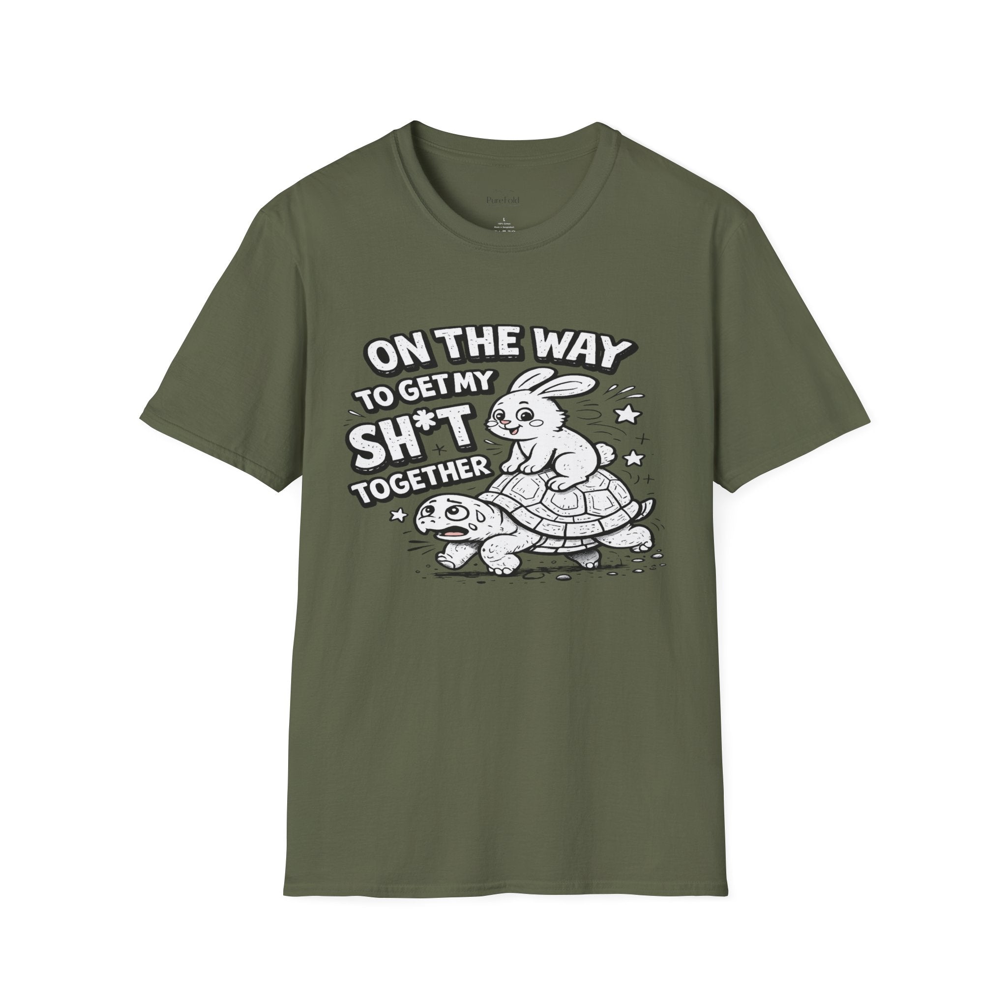 On the Way to Get My Sh*t Together T-Shirt | Turtle & Rabbit Illustration