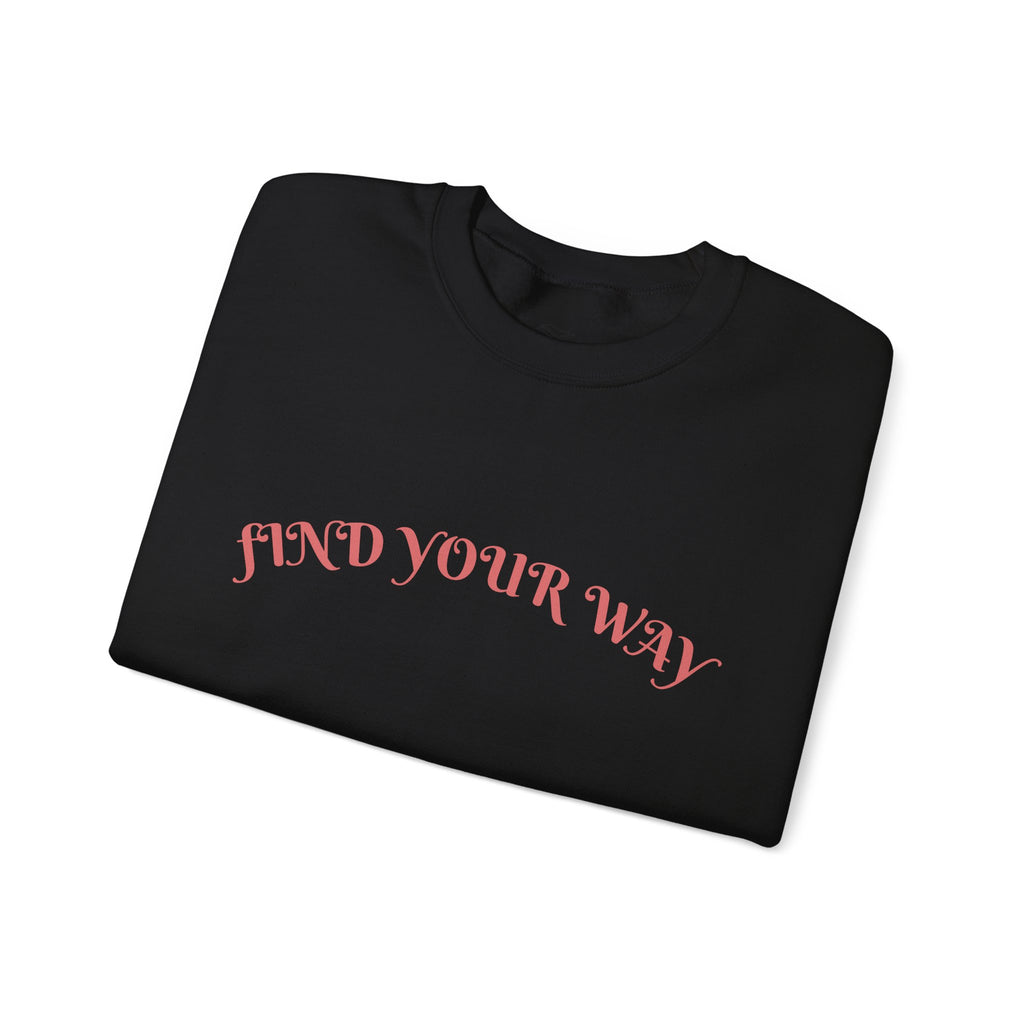 Crewneck Sweatshirt — “Find Your Way” Cute Doll Graphic Back Print