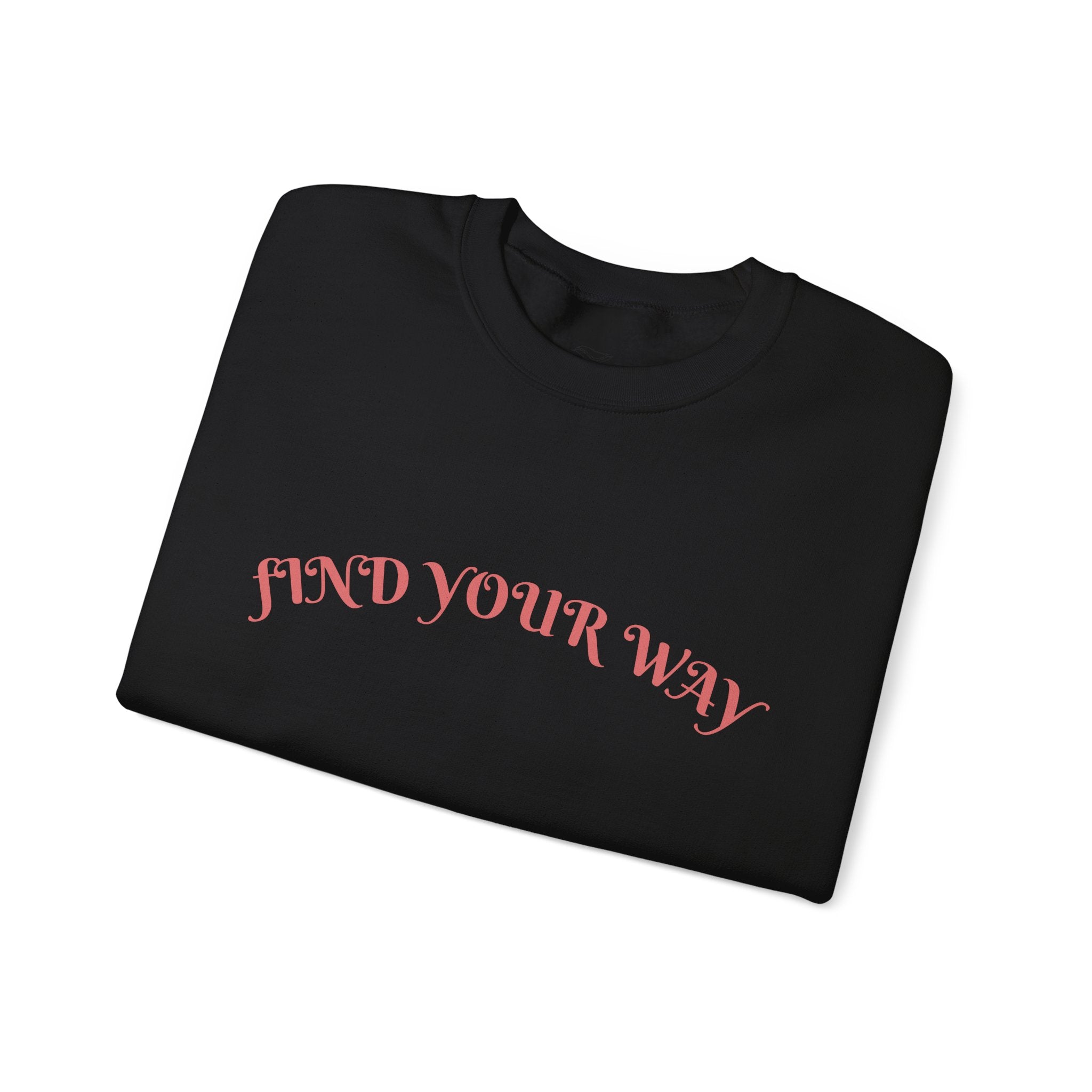 Crewneck Sweatshirt — “Find Your Way” Cute Doll Graphic Back Print