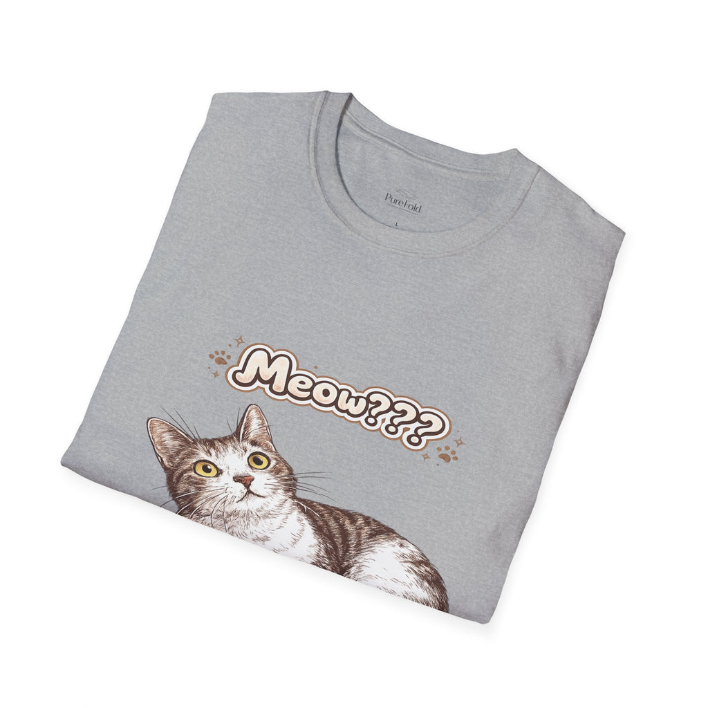 Curious Tabby Cat Meow Tee | Cat Illustration T-Shirt