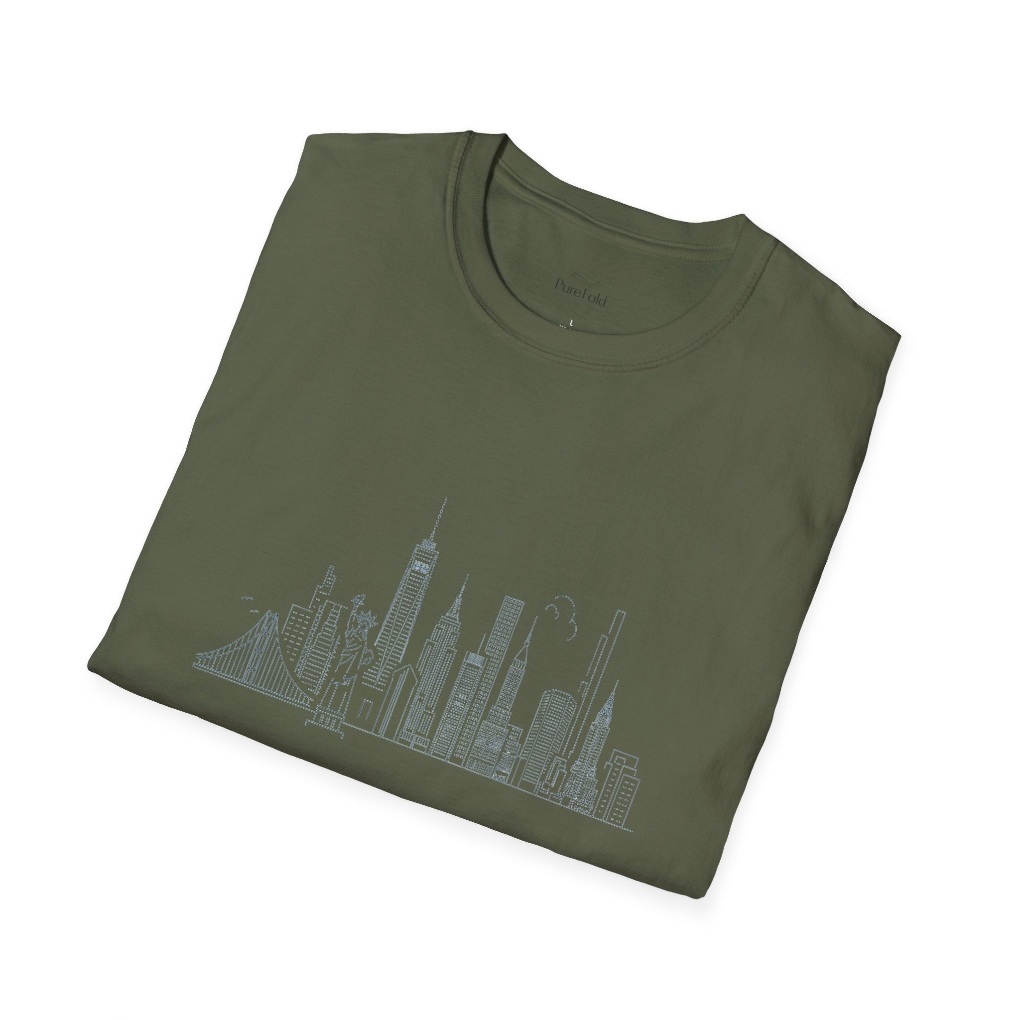 Minimal New York Skyline T-Shirt | NYC cityscape illustration