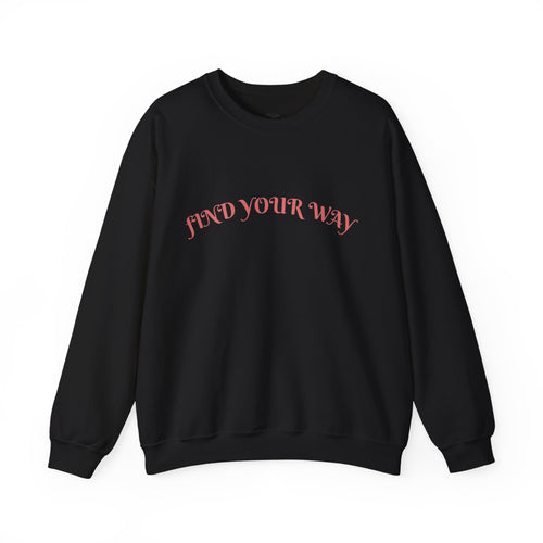Crewneck Sweatshirt — “Find Your Way” Cute Doll Graphic Back Print