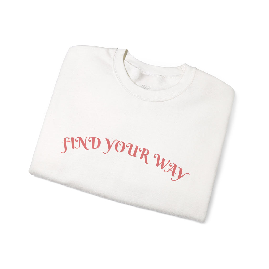 Crewneck Sweatshirt — “Find Your Way” Cute Doll Graphic Back Print
