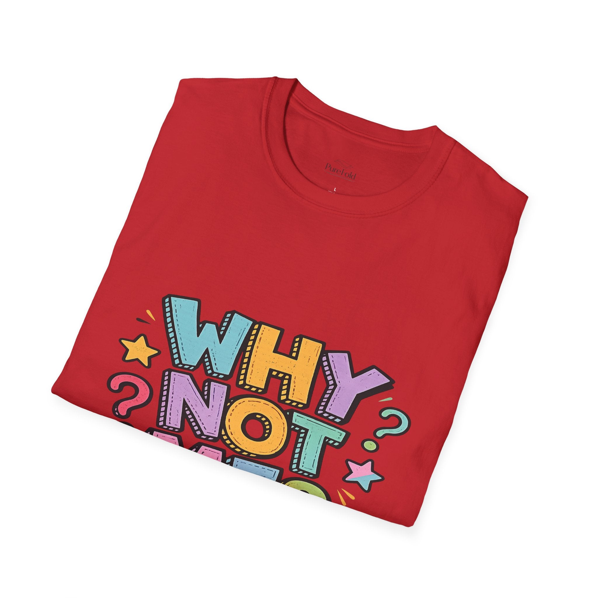 Why Not Me? T-Shirt | Error 404 Back Graphic, Cute Retro Question Mark Design