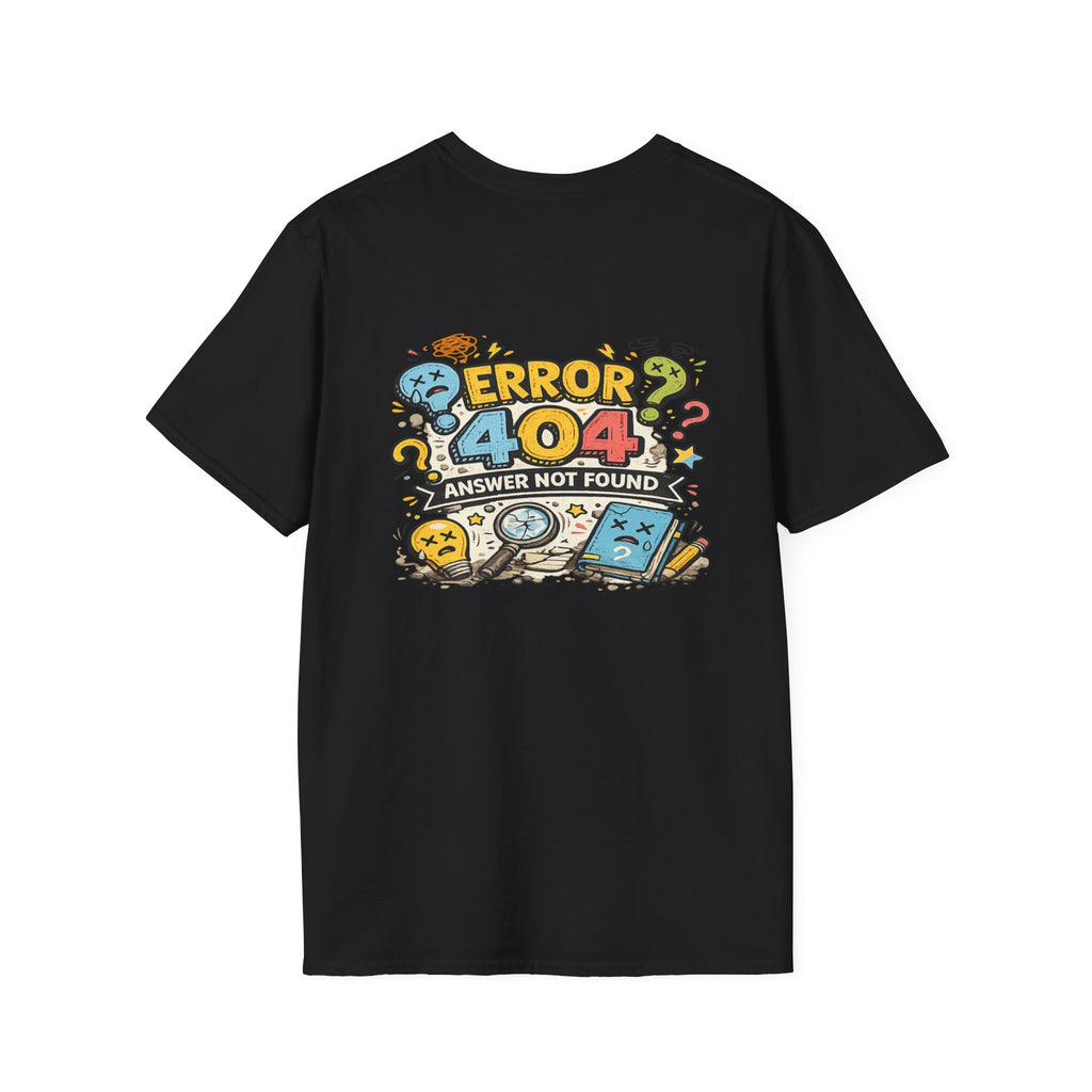 Why Not Me? T-Shirt | Error 404 Back Graphic, Cute Retro Question Mark Design