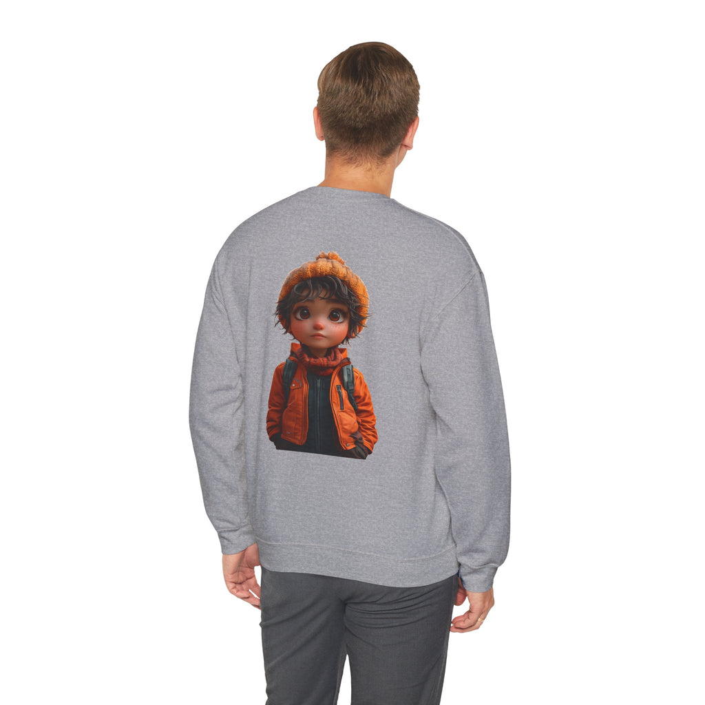 Crewneck Sweatshirt — “Find Your Way” Cute Doll Graphic Back Print