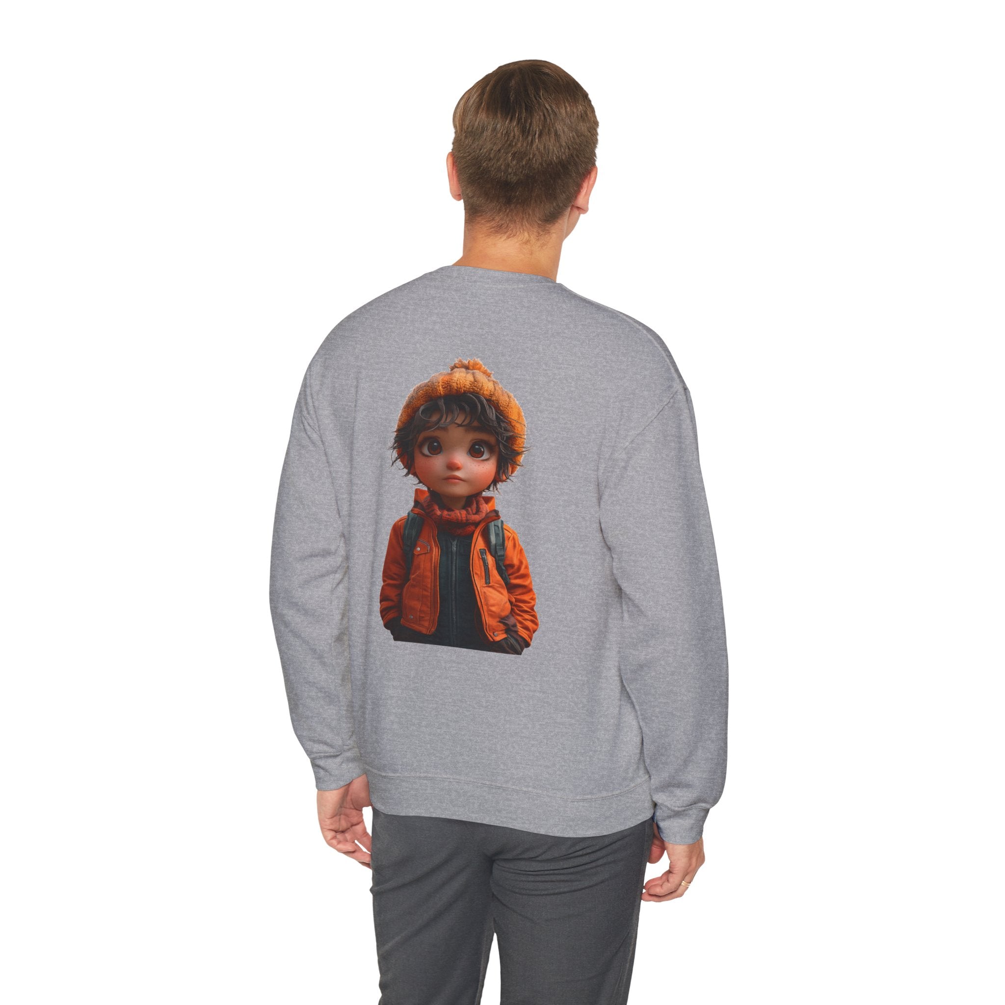 Crewneck Sweatshirt — “Find Your Way” Cute Doll Graphic Back Print