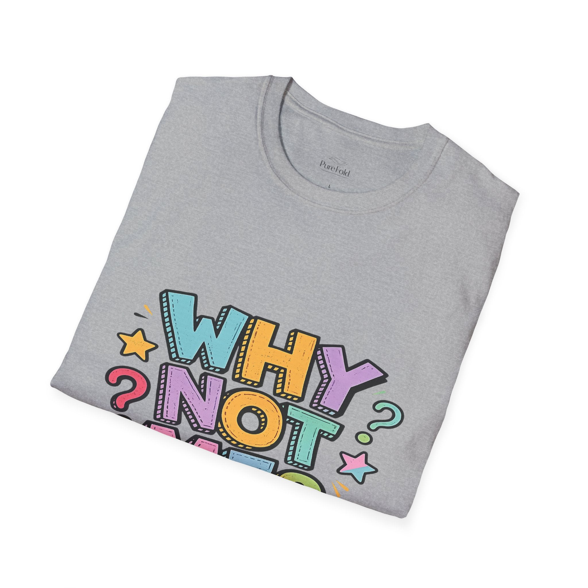 Why Not Me? T-Shirt | Error 404 Back Graphic, Cute Retro Question Mark Design