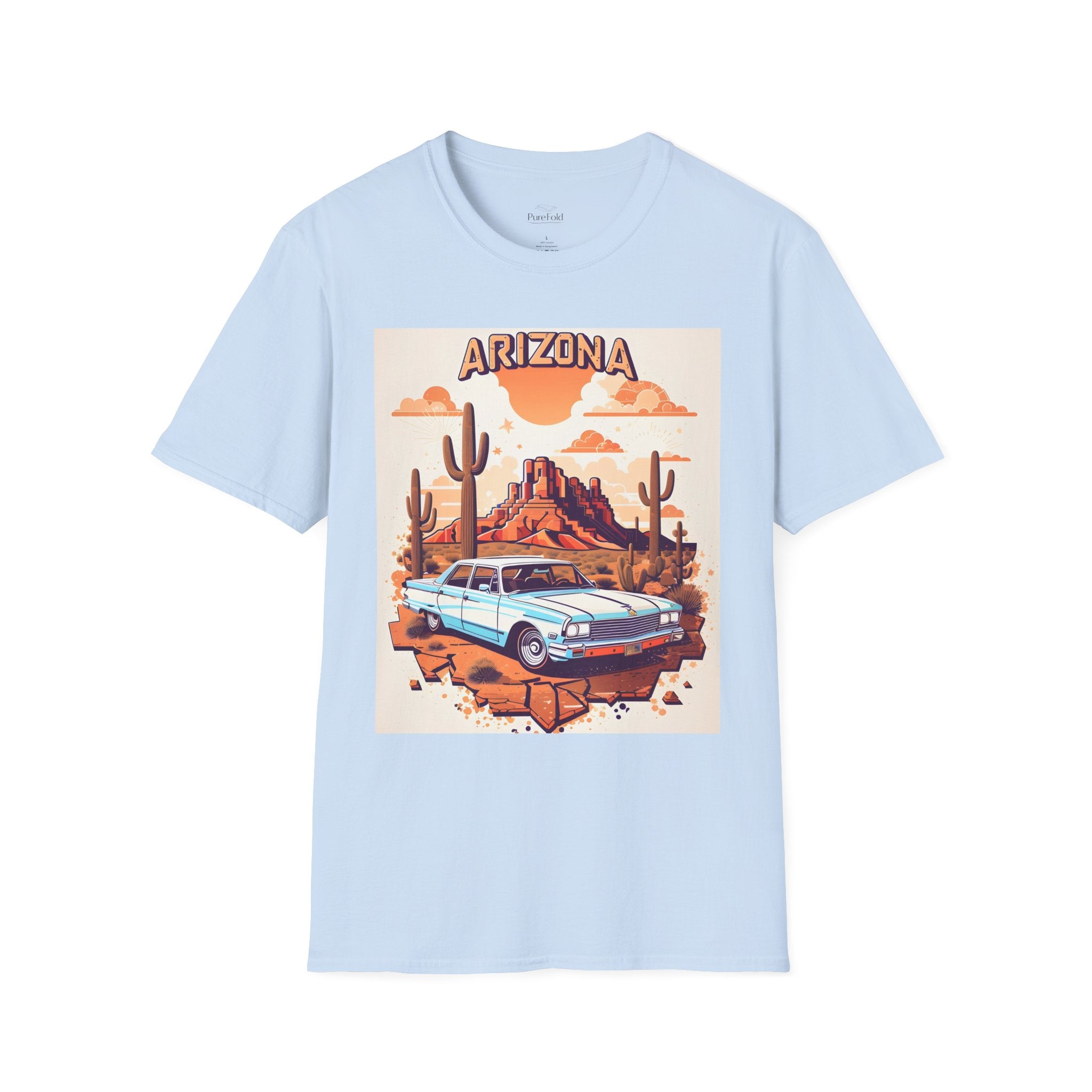 Arizona Desert Vintage Car T-Shirt | Cactus Southwest Roadtrip Tee