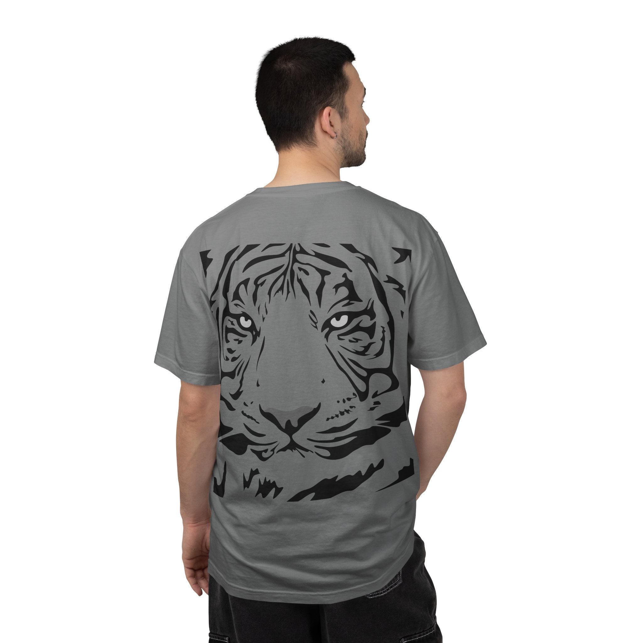 Tiger Kanji T‑Shirt — Bold Back Tiger Face Graphic Tee