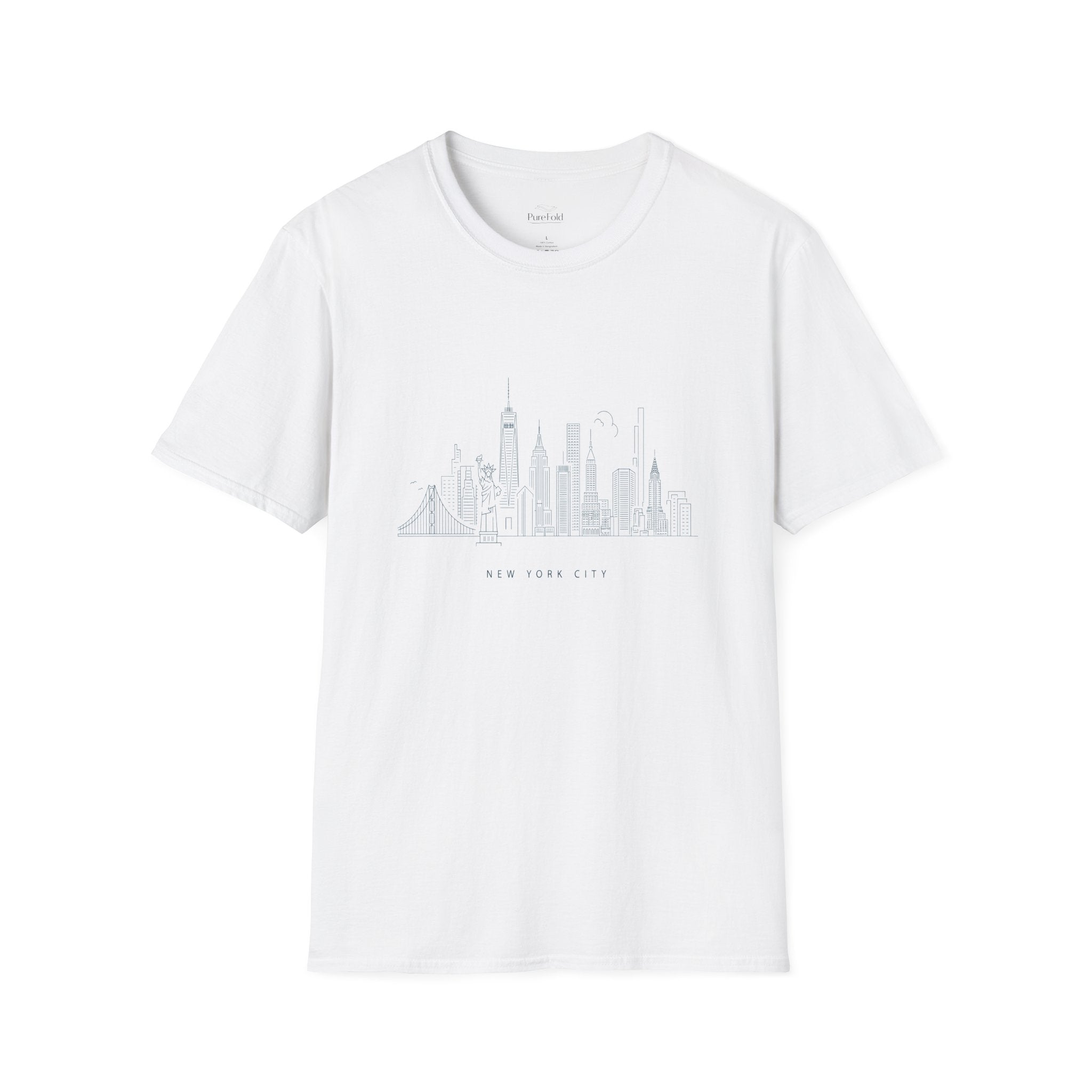 Minimal New York Skyline T-Shirt | NYC cityscape illustration