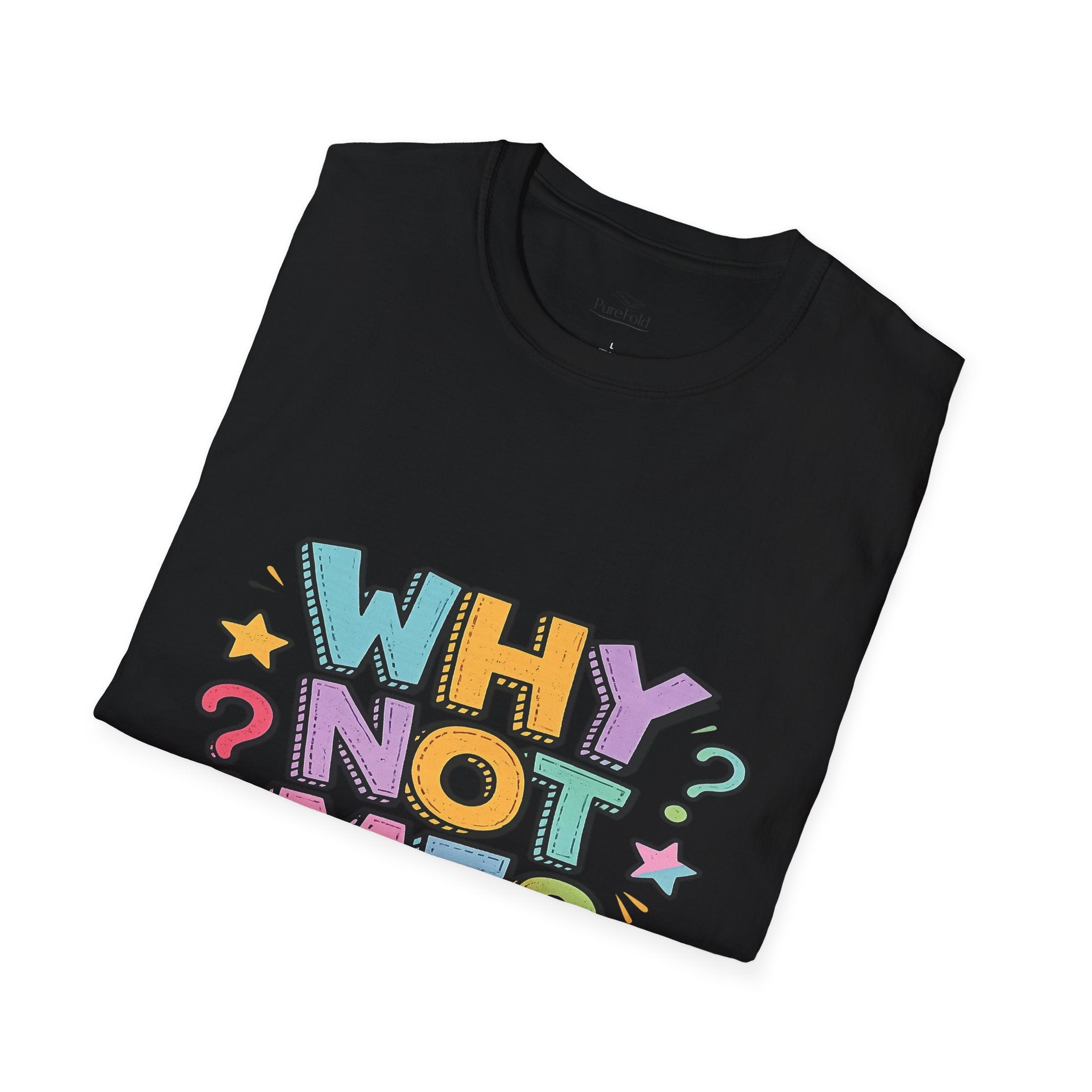 Why Not Me? T-Shirt | Error 404 Back Graphic, Cute Retro Question Mark Design