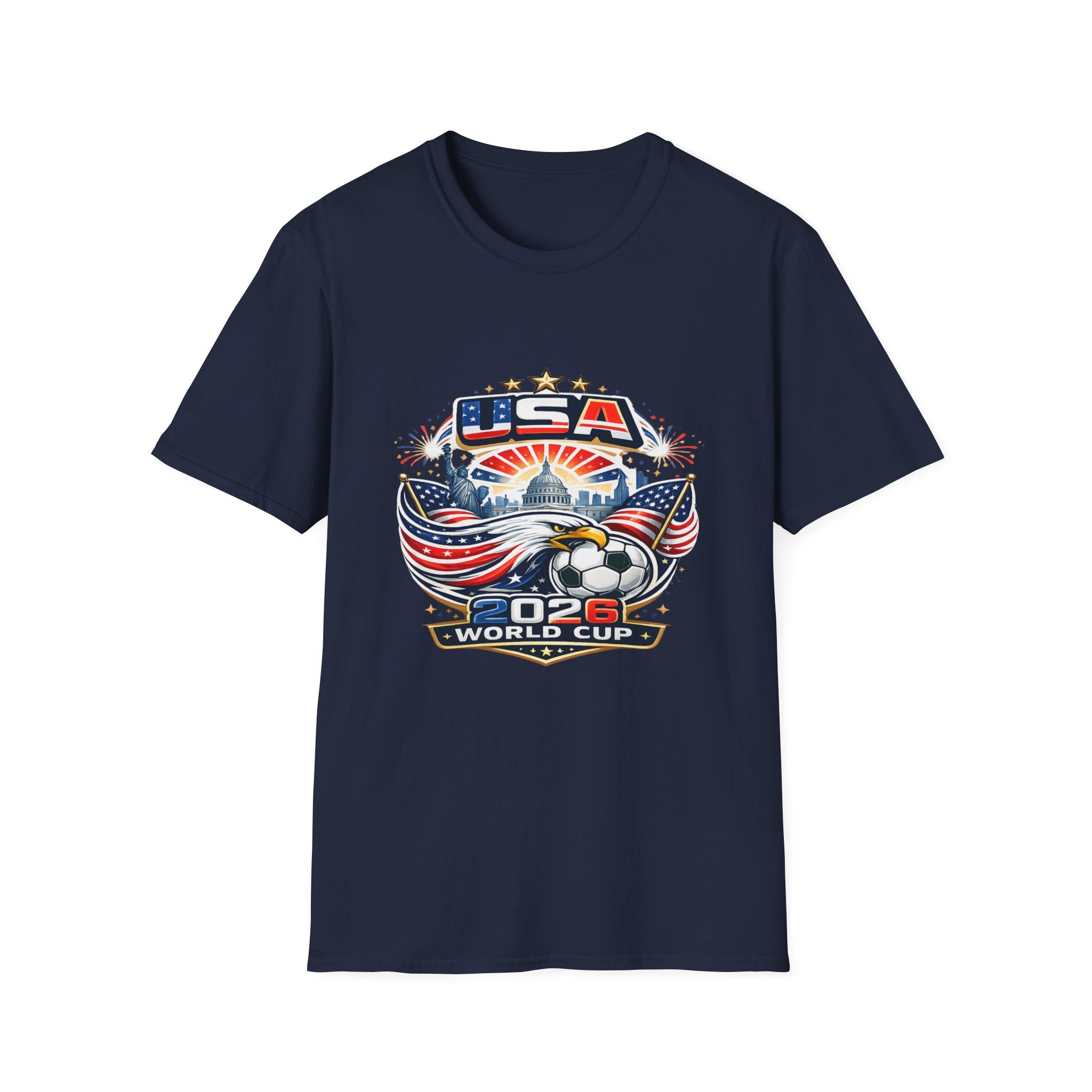 USA World Cup 2026 Soccer T-Shirt — Eagle & Flag Graphic