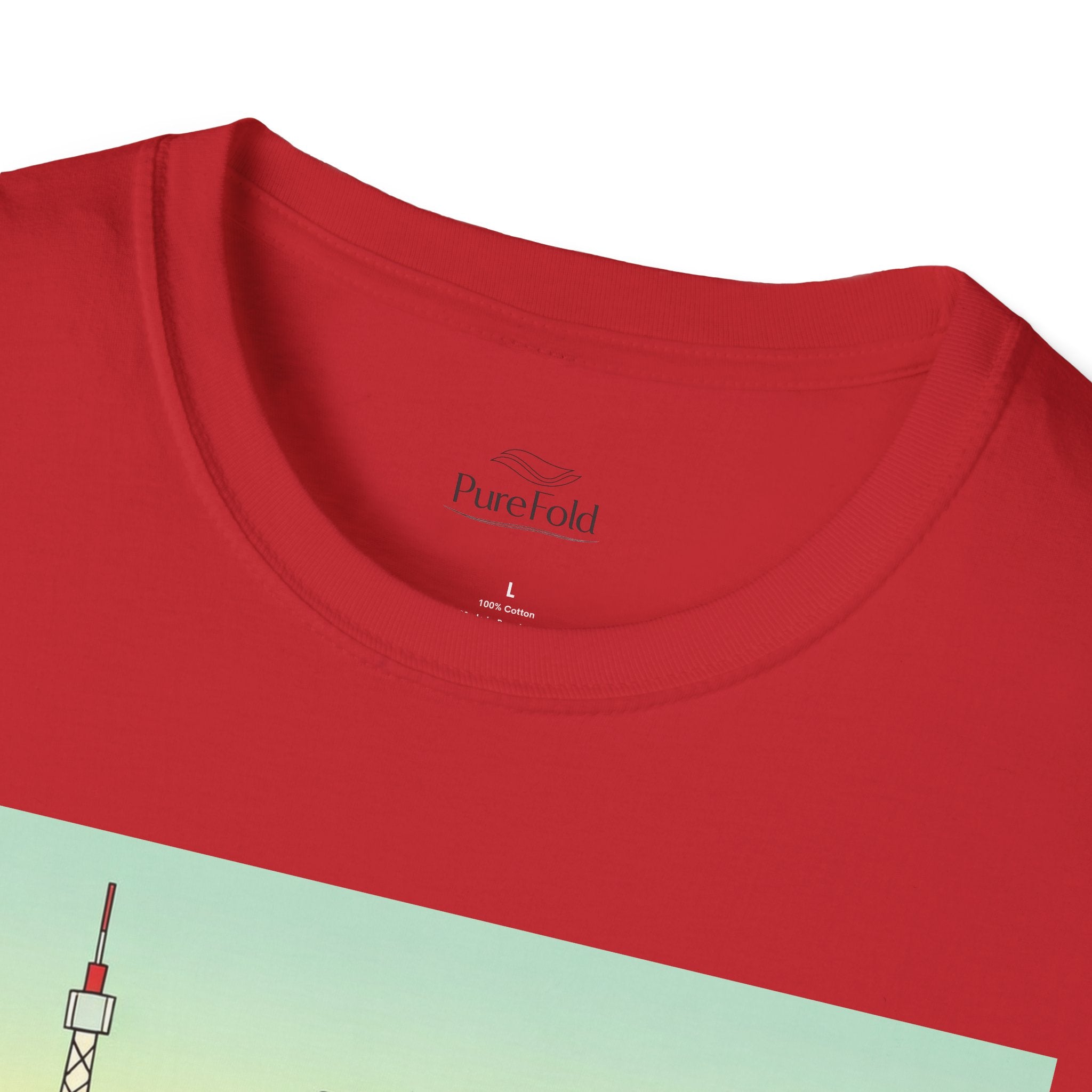 Tokyo Cityscape Illustration T-Shirt | Mount Fuji, Cherry Blossoms, Tokyo Tower
