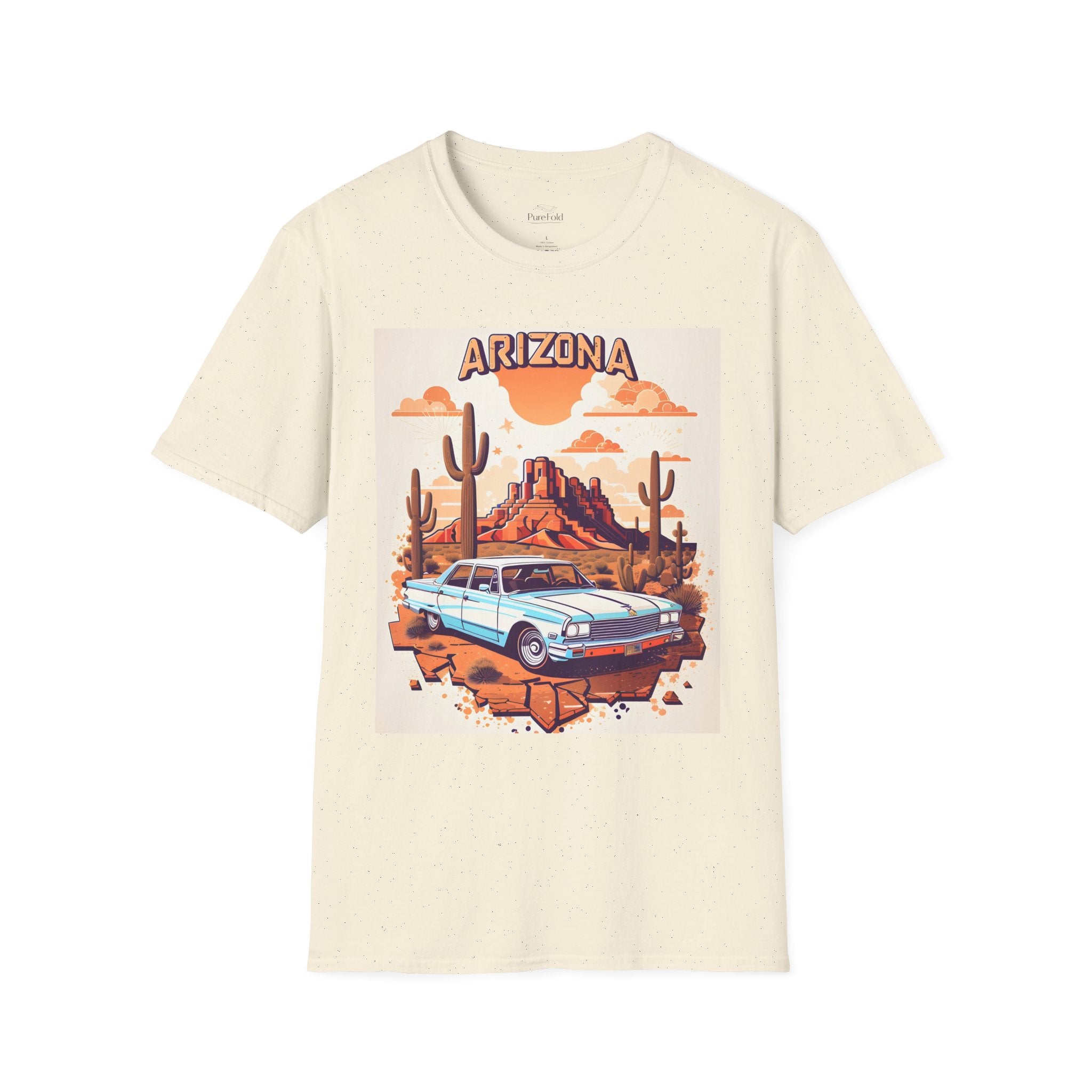Arizona Desert Vintage Car T-Shirt | Cactus Southwest Roadtrip Tee