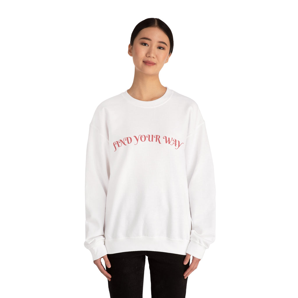 Crewneck Sweatshirt — “Find Your Way” Cute Doll Graphic Back Print