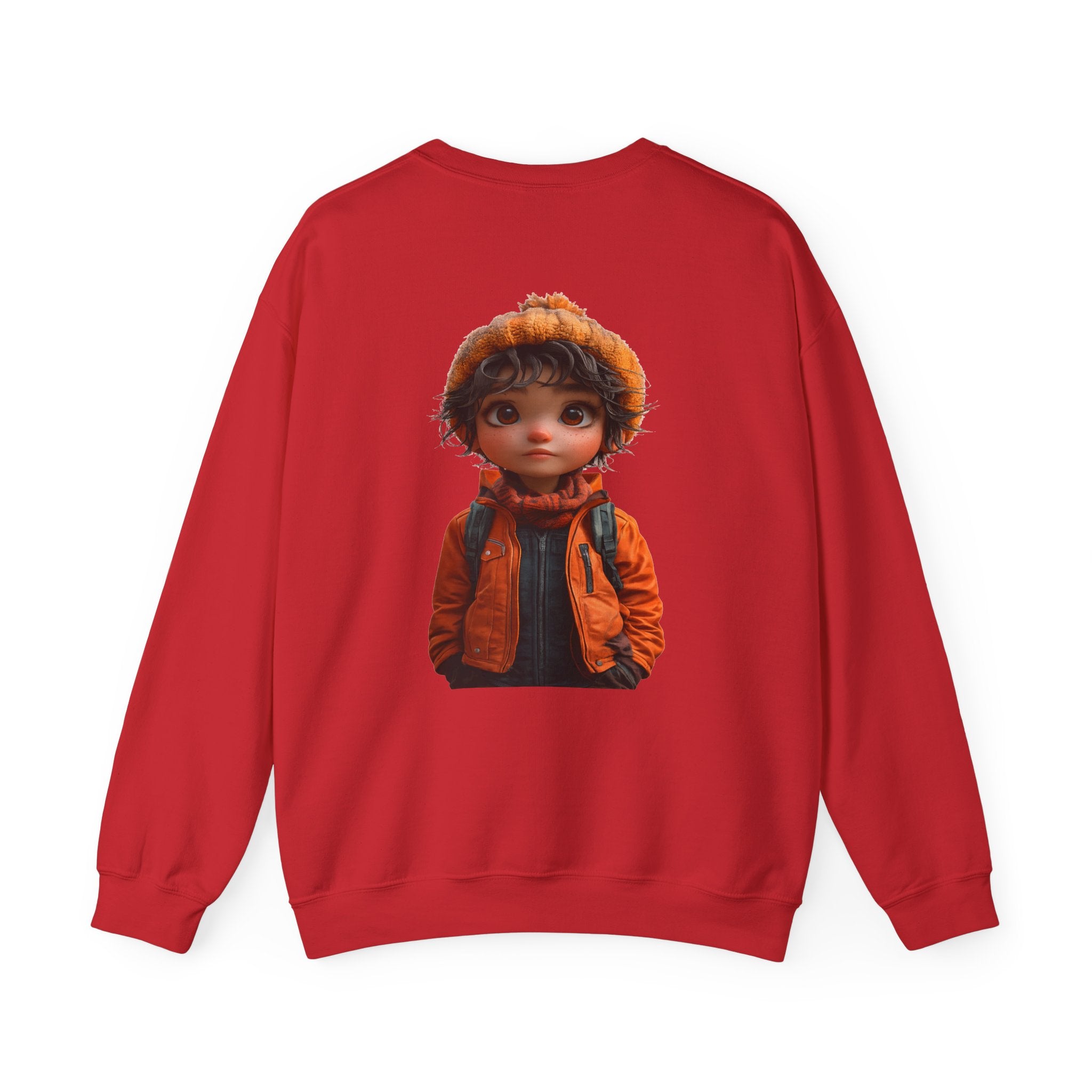 Crewneck Sweatshirt — “Find Your Way” Cute Doll Graphic Back Print