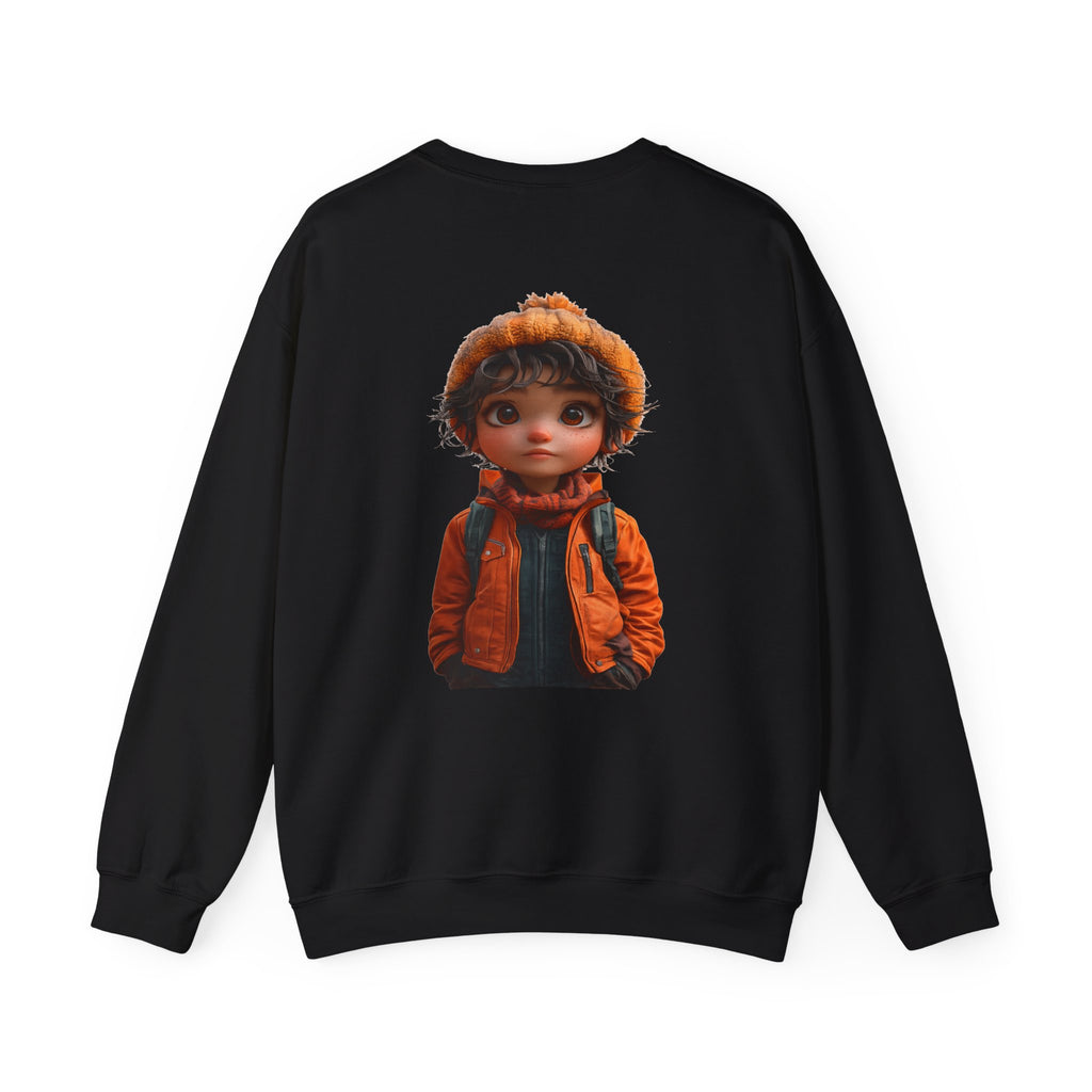 Crewneck Sweatshirt — “Find Your Way” Cute Doll Graphic Back Print