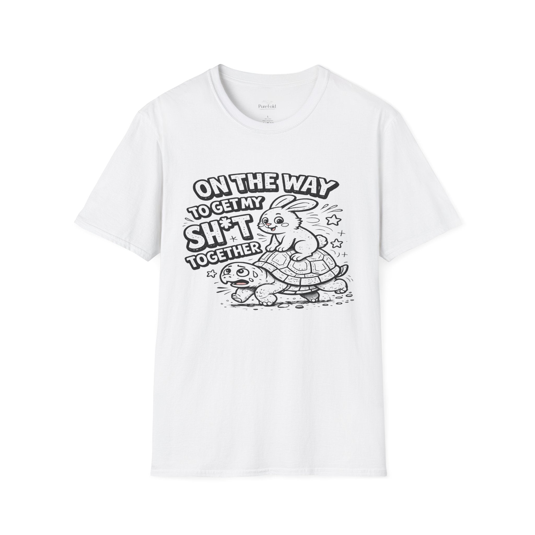 On the Way to Get My Sh*t Together T-Shirt | Turtle & Rabbit Illustration