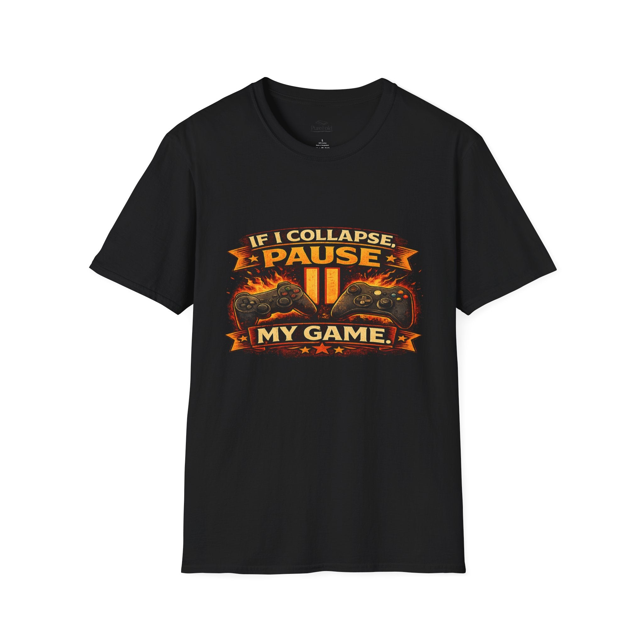 If I Collapse I Pause My Game T-Shirt — Gamer Funny Graphic Tee