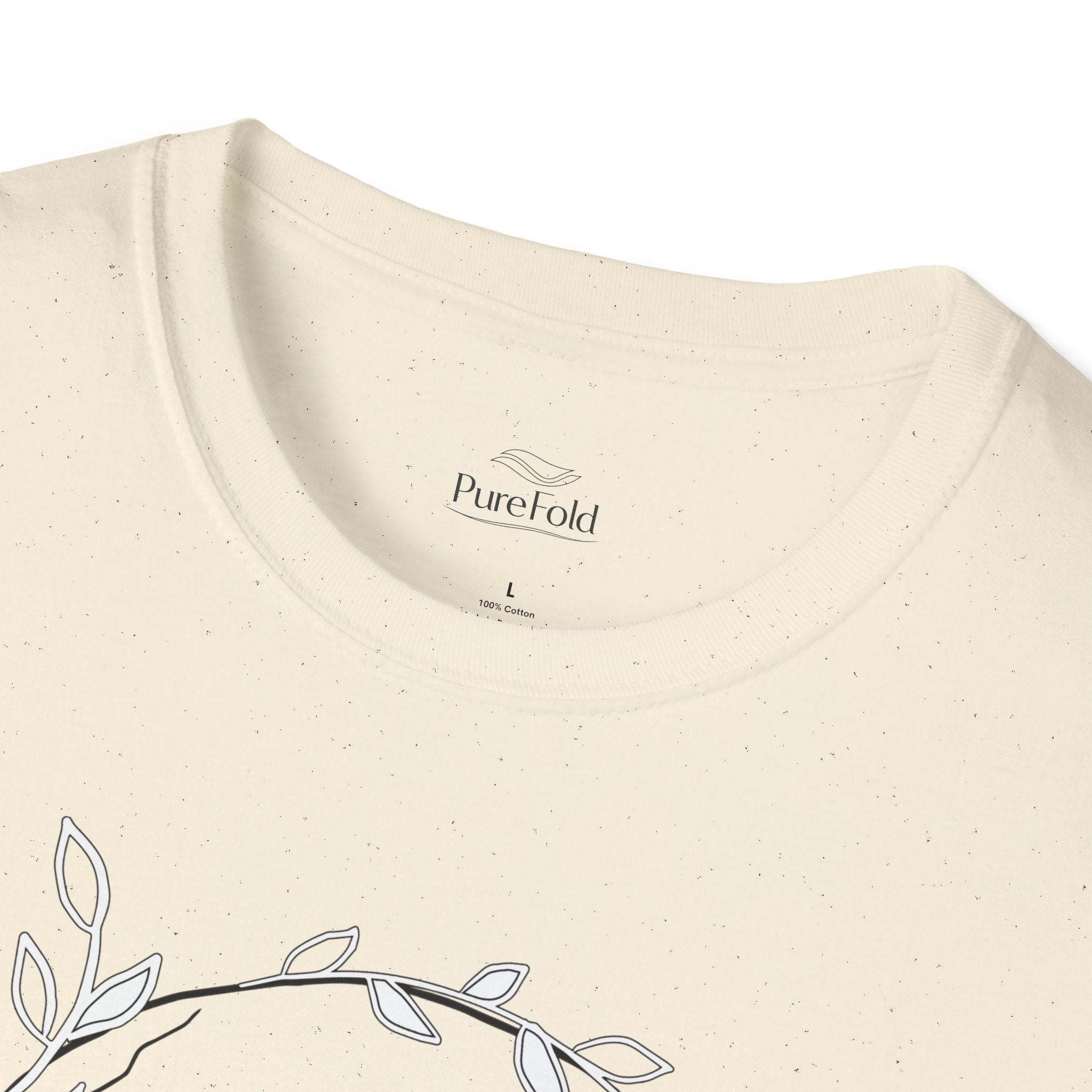 Skull & Laurel T-Shirt — Floral Skull Line Art Tee