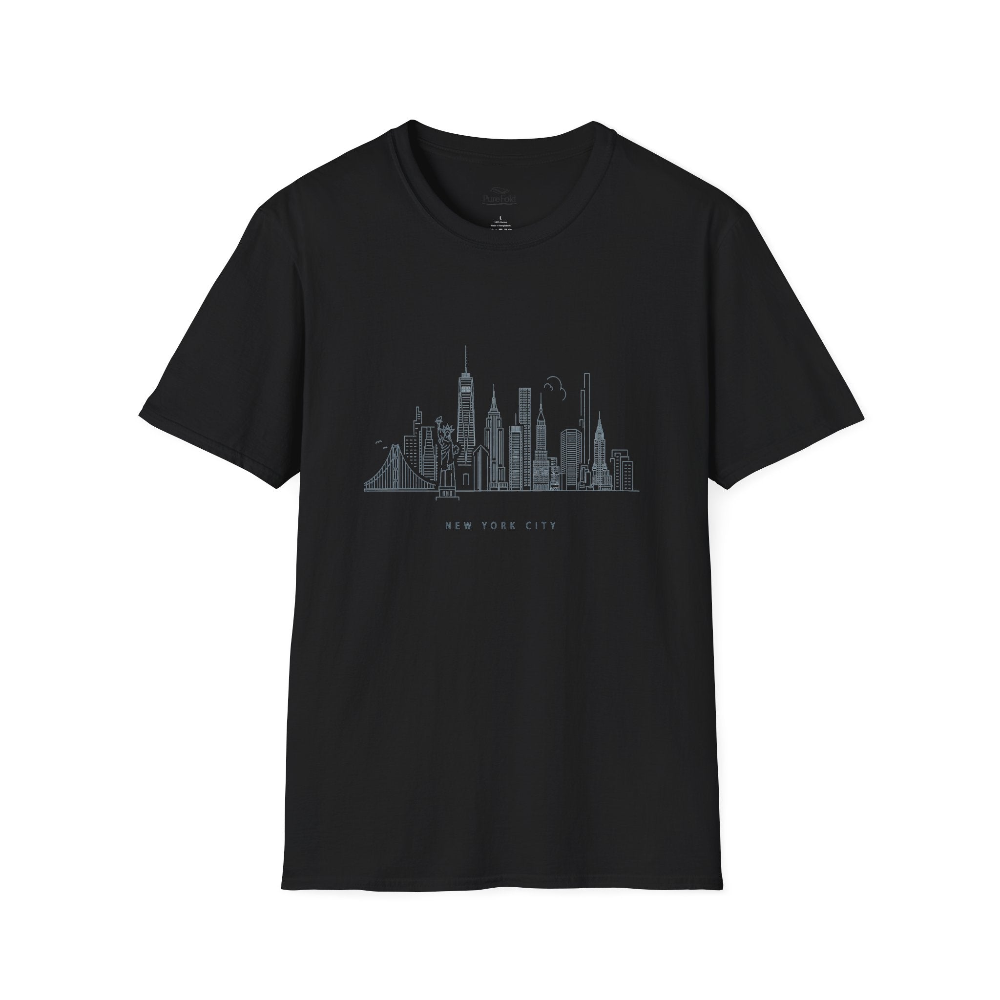 Minimal New York Skyline T-Shirt | NYC cityscape illustration