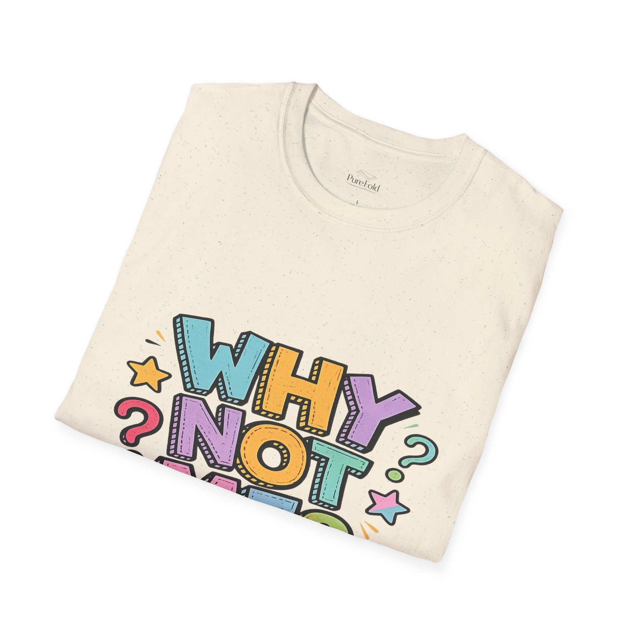 Why Not Me? T-Shirt | Error 404 Back Graphic, Cute Retro Question Mark Design