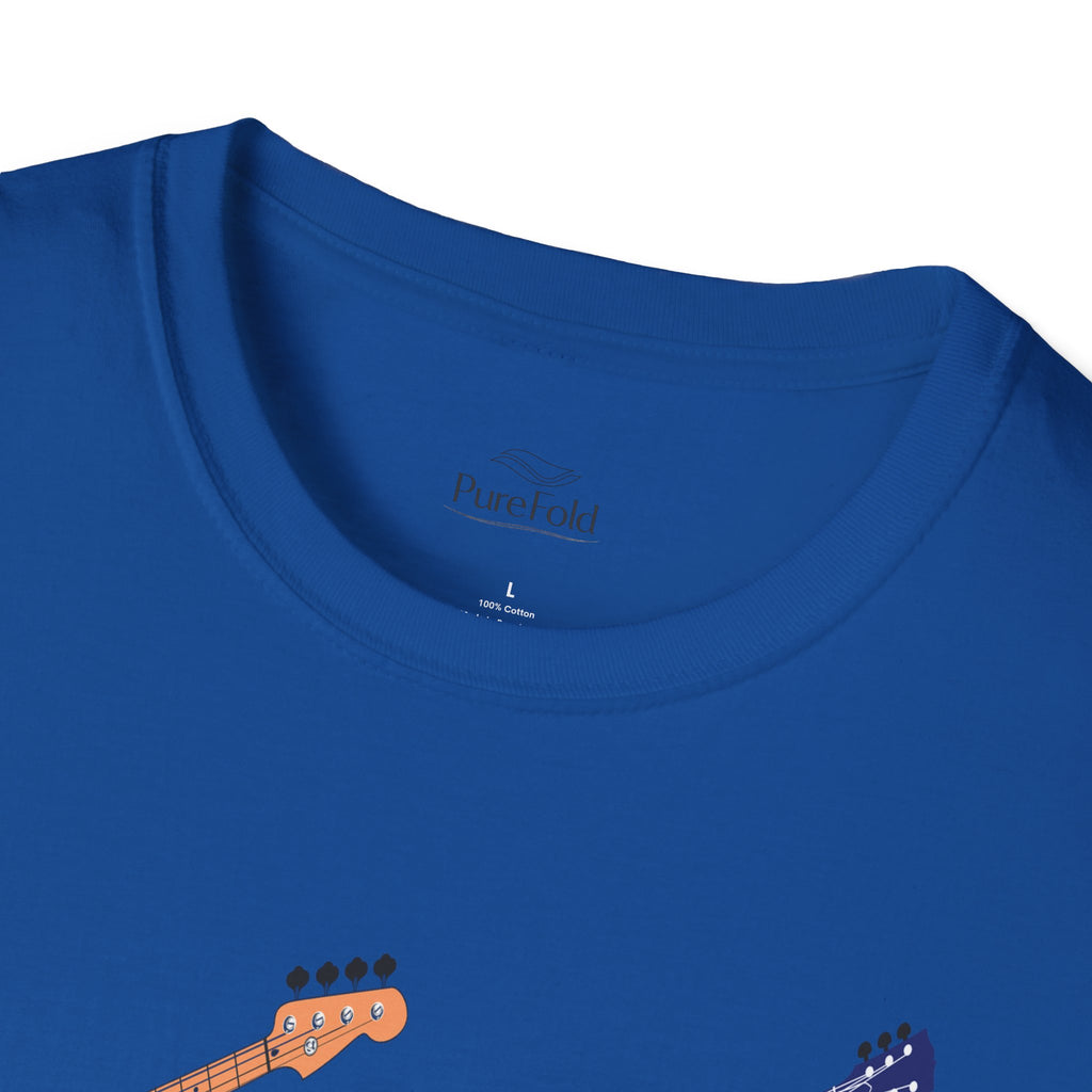 Electric Guitar Lineup T-Shirt — Colorful Rock Guitar Graphic Tee