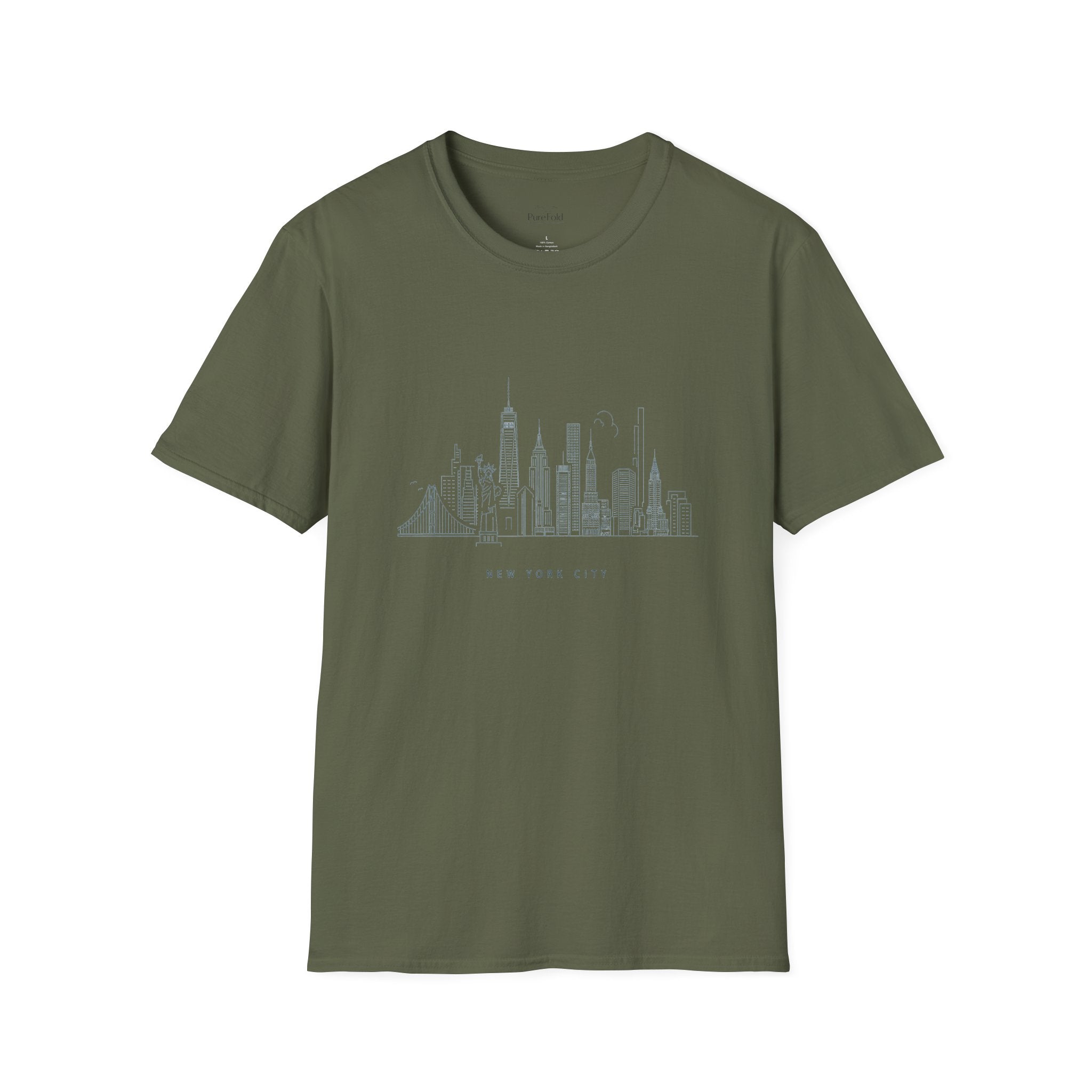 Minimal New York Skyline T-Shirt | NYC cityscape illustration