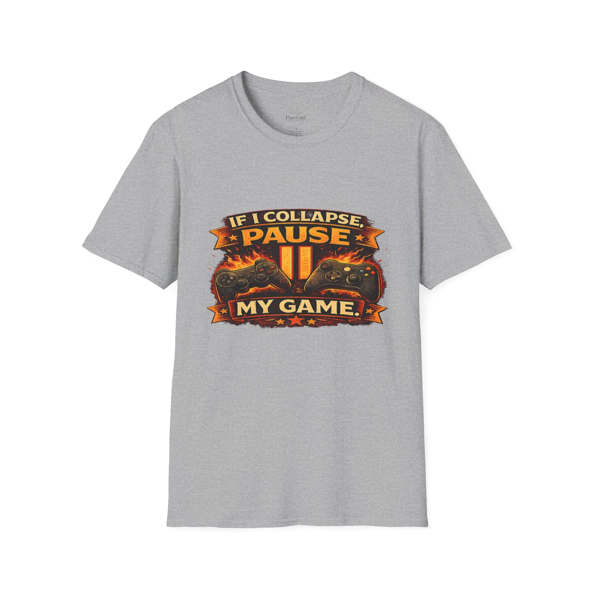If I Collapse I Pause My Game T-Shirt — Gamer Funny Graphic Tee