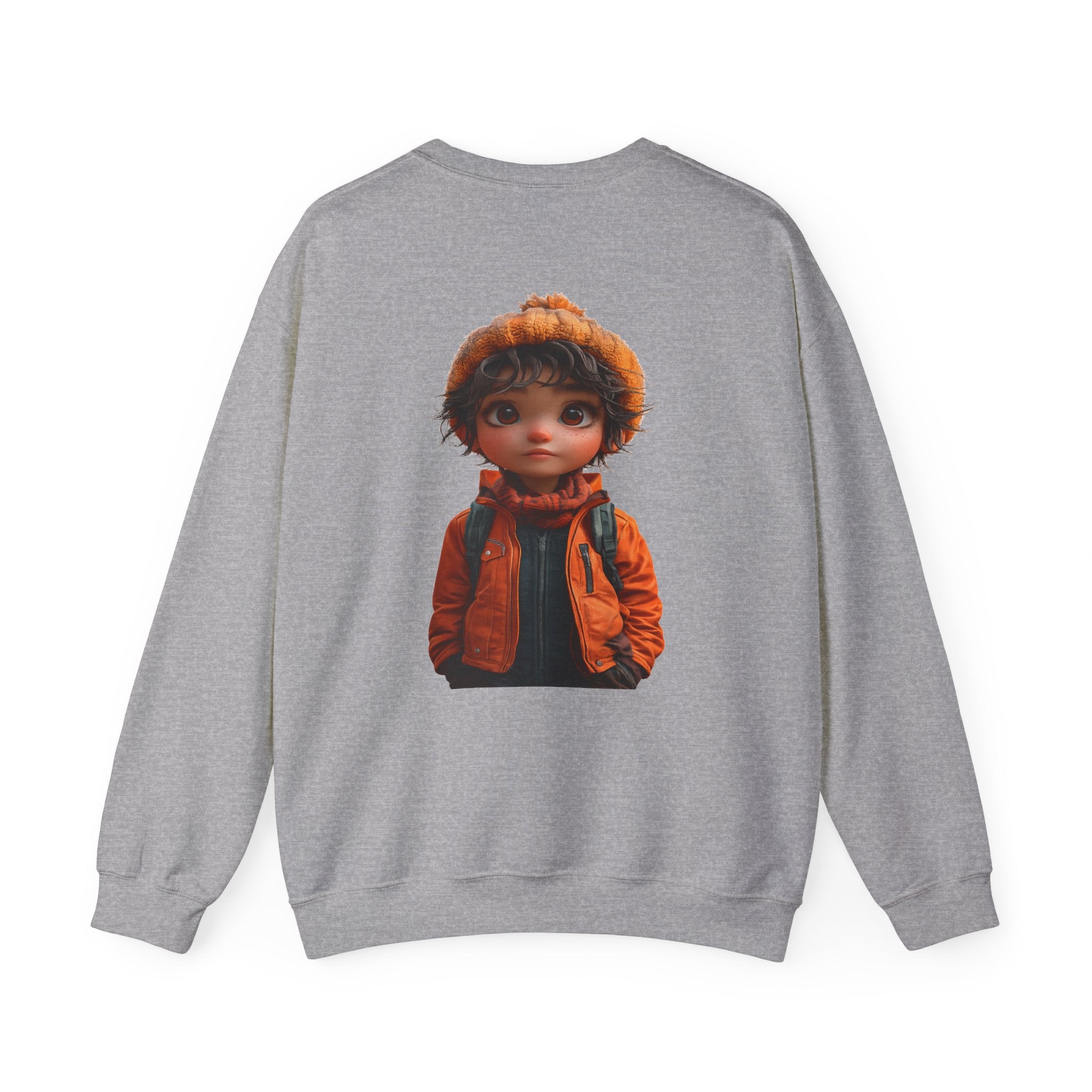 Crewneck Sweatshirt — “Find Your Way” Cute Doll Graphic Back Print