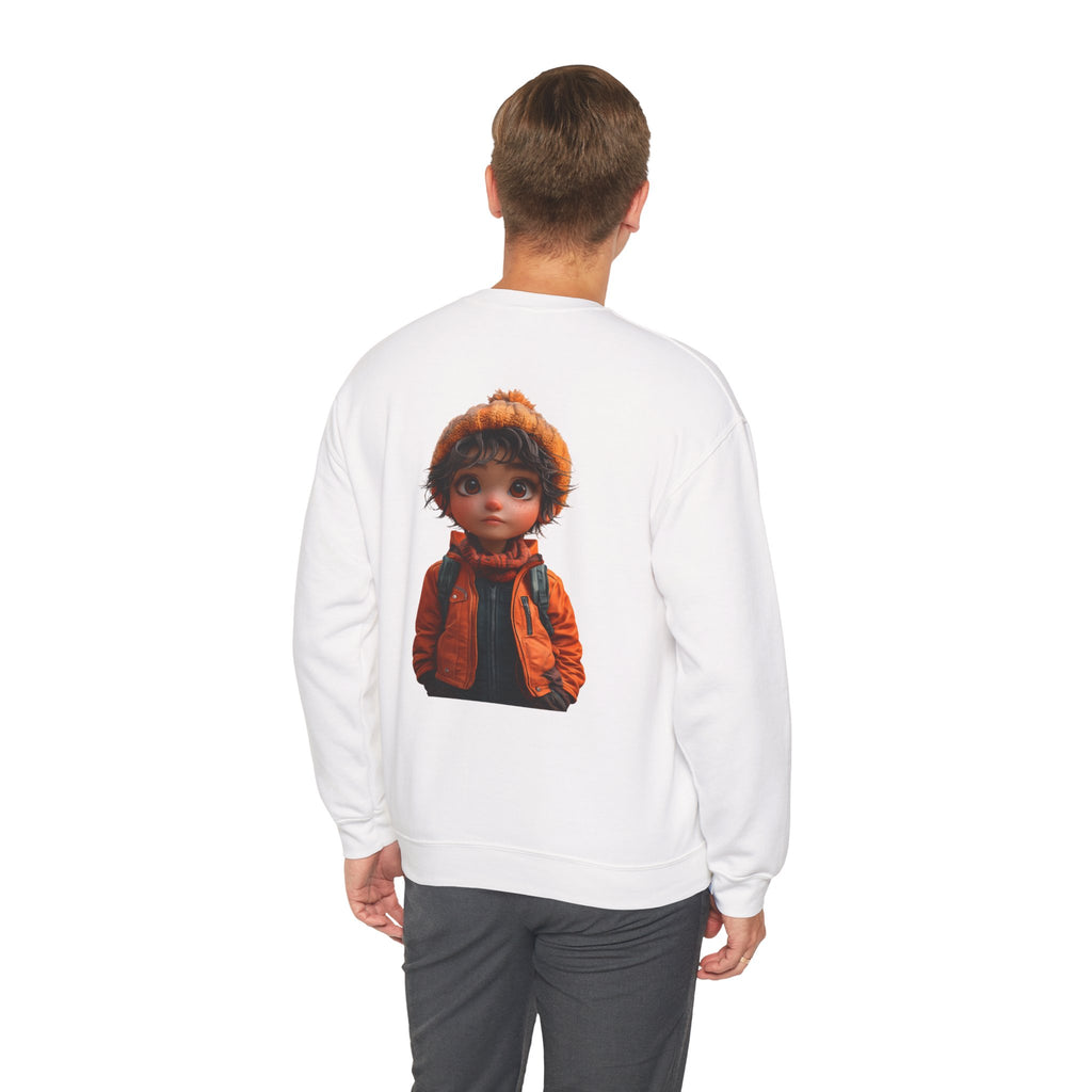 Crewneck Sweatshirt — “Find Your Way” Cute Doll Graphic Back Print