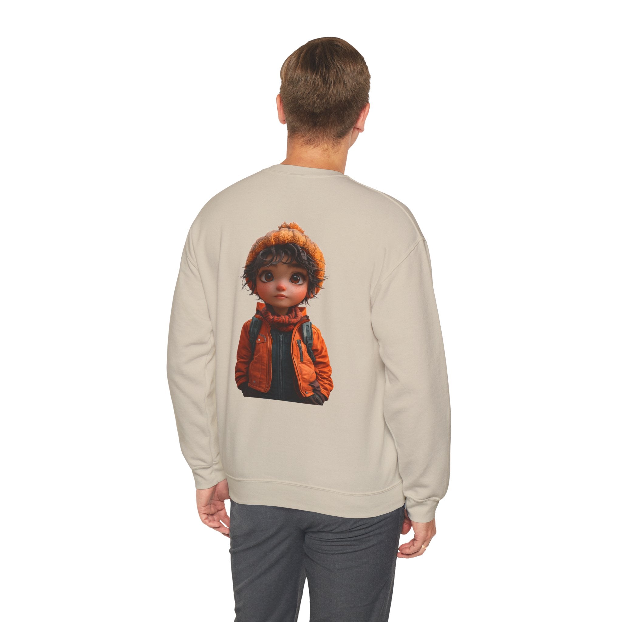 Crewneck Sweatshirt — “Find Your Way” Cute Doll Graphic Back Print