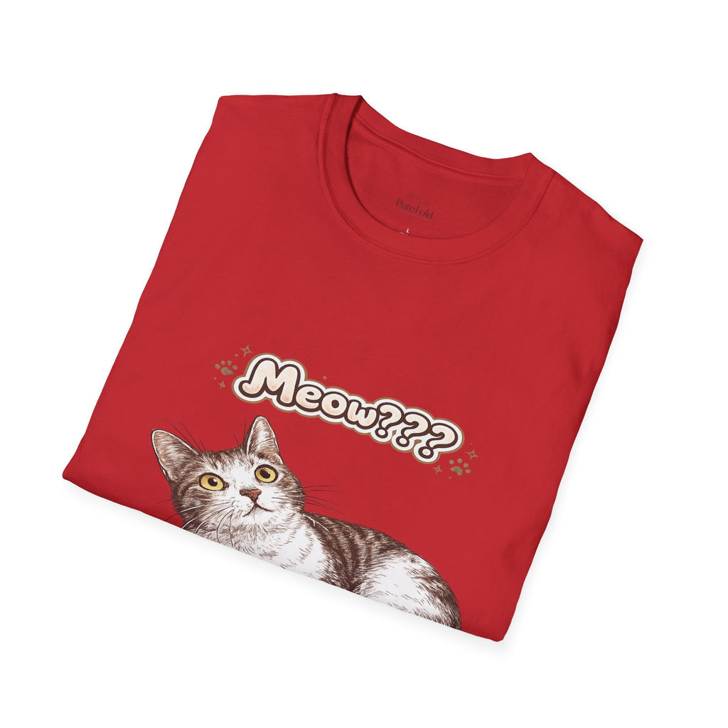 Curious Tabby Cat Meow Tee | Cat Illustration T-Shirt